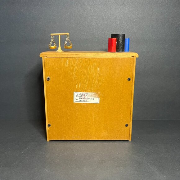 Vintage Rare Berkeley Musical My Favorite Things Wooden Roll Top Desk Music Box - Picture 6 of 9